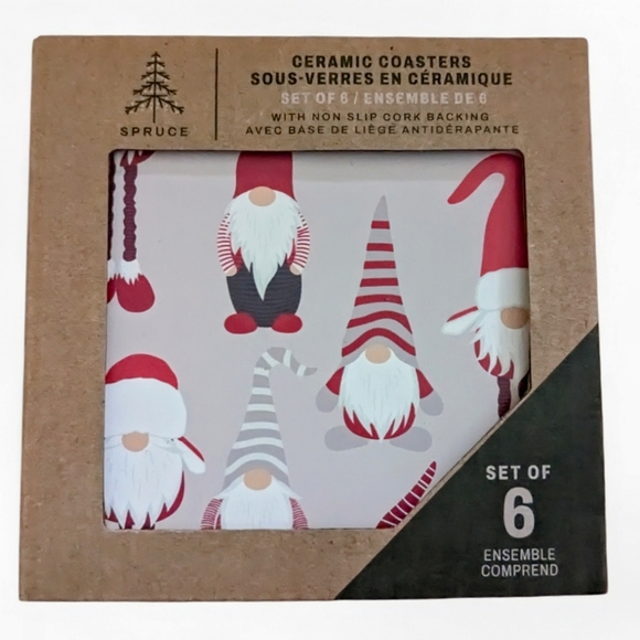 NEW Gnome Ceramic Coasters - Picture 1 of 2